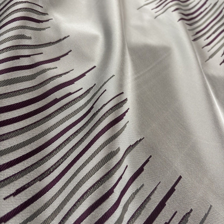 Tissu satin à rayure prune dégradée - Largeur 280 centimètres (4) Tissu satin à rayure prune dégradée - Largeur 280 centimètres (4)