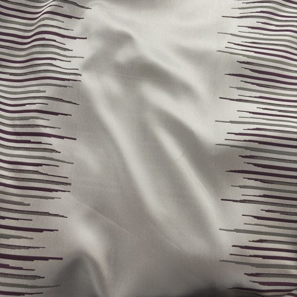 Tissu satin à rayure prune dégradée - Largeur 280 centimètres (1)