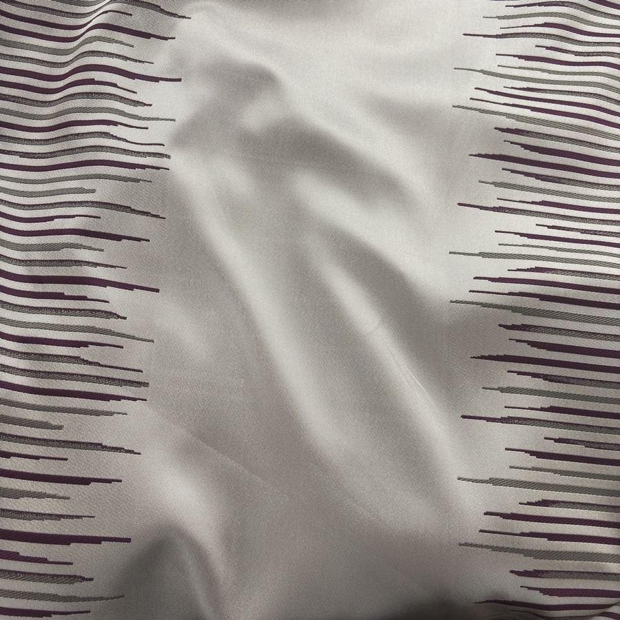 Tissu satin à rayure prune dégradée - Largeur 280 centimètres (1) Tissu satin à rayure prune dégradée - Largeur 280 centimètres (1)