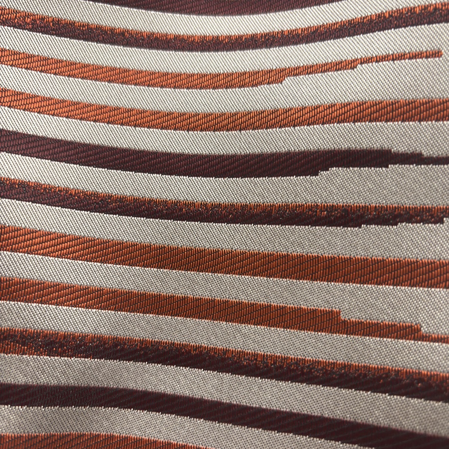 Tissu satin reversible à rayure orange dégradée - Largeur 280 centimètres (2) Tissu satin reversible à rayure orange dégradée - Largeur 280 centimètres (2)