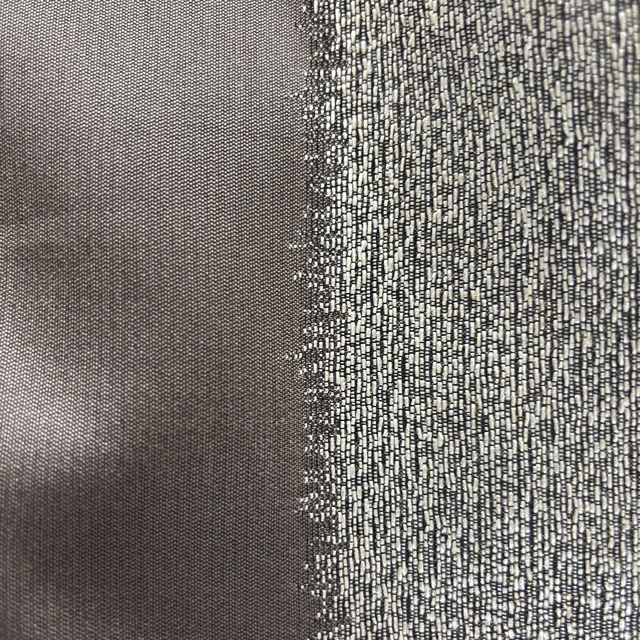 Tissu taffetas chenille à rayure beige et dégradé granuleux - Largeur 280 centimètres (2) Tissu taffetas chenille à rayure beige et dégradé granuleux - Largeur 280 centimètres (2)