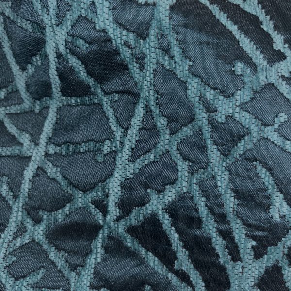 Tissu taffetas de velours bleu canard - Largeur 280 centimètres (1)