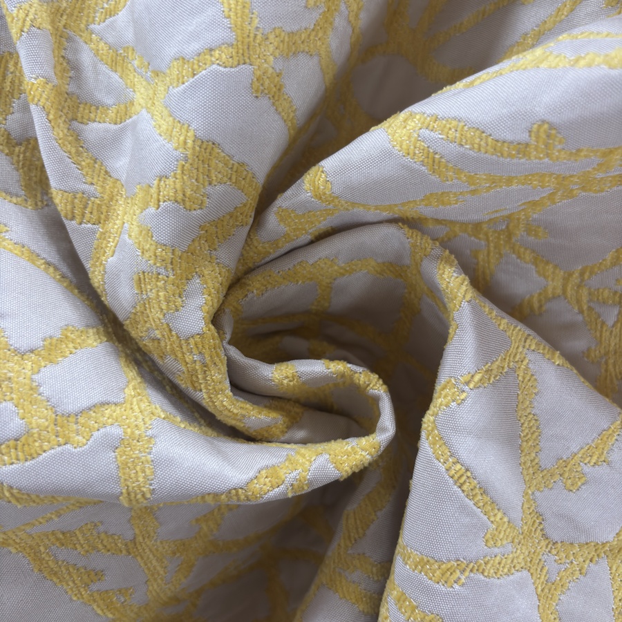 Tissu taffetas de velours jaune - Largeur 280 centimètres (3) Tissu taffetas de velours jaune - Largeur 280 centimètres (3)