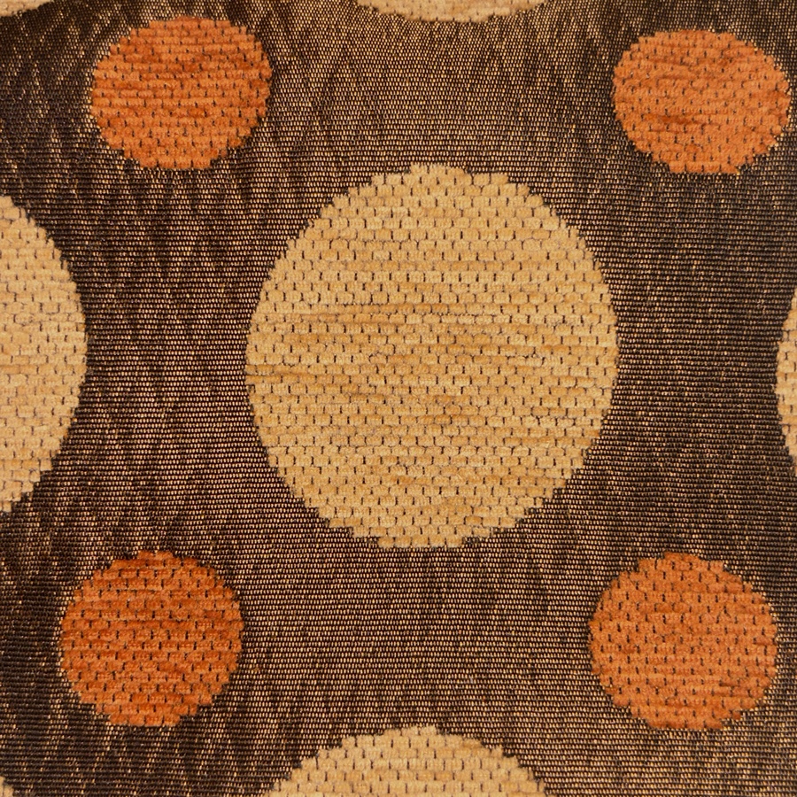 Tissu taffetas marron à pois en velours bicolore (2) Tissu taffetas marron à pois en velours bicolore (2)