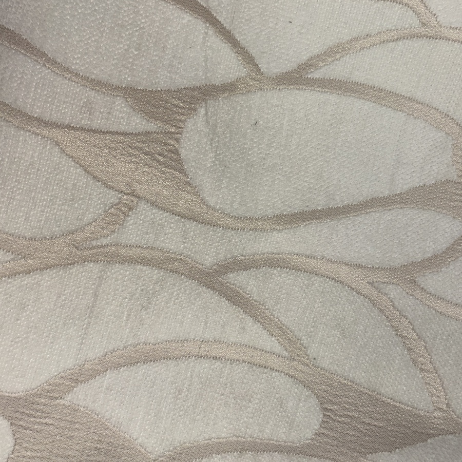 Tissu tapisserie Jacquard de velours chenillé art déco écru (2) Tissu tapisserie Jacquard de velours chenillé art déco écru (2)