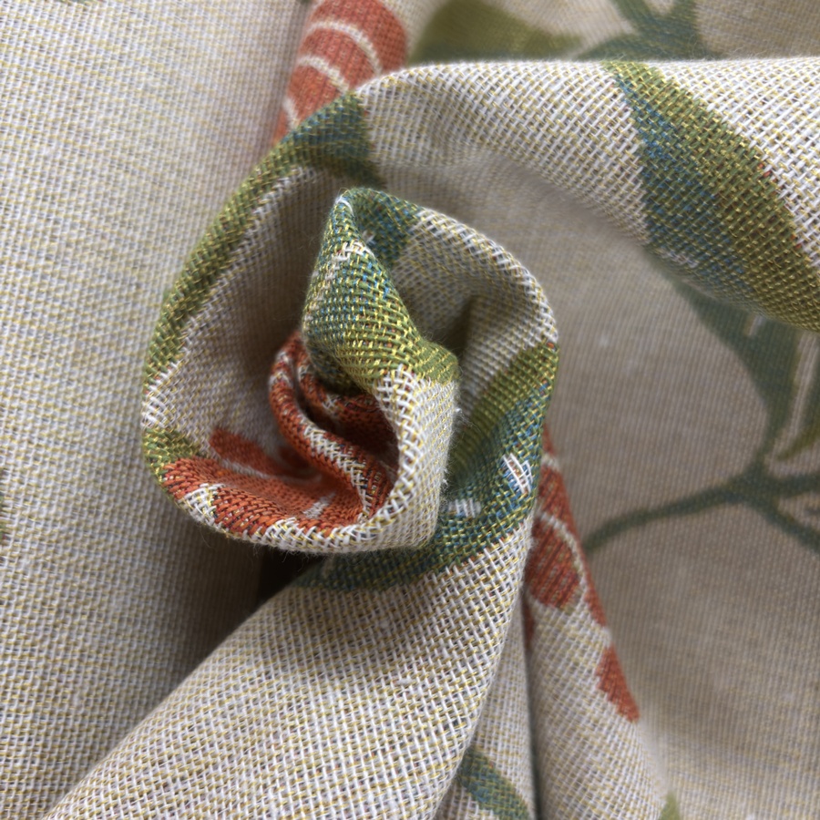 Tissu tapisserie Jacquard tissé fleuri beige - Largeur 280 centimètres (2) Tissu tapisserie Jacquard tissé fleuri beige - Largeur 280 centimètres (2)
