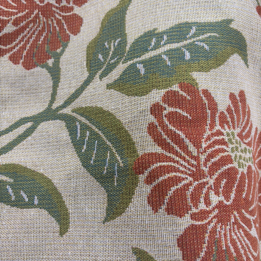Tissu tapisserie Jacquard tissé fleuri beige - Largeur 280 centimètres (3) Tissu tapisserie Jacquard tissé fleuri beige - Largeur 280 centimètres (3)