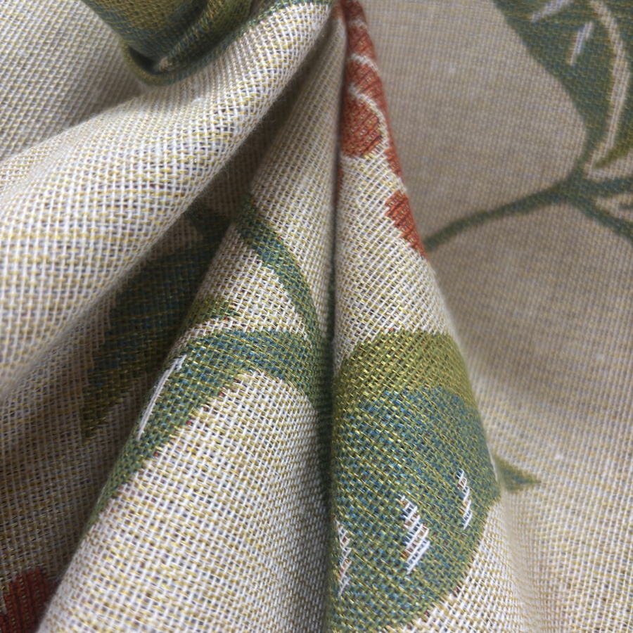 Tissu tapisserie Jacquard tissé fleuri beige - Largeur 280 centimètres (5) Tissu tapisserie Jacquard tissé fleuri beige - Largeur 280 centimètres (5)