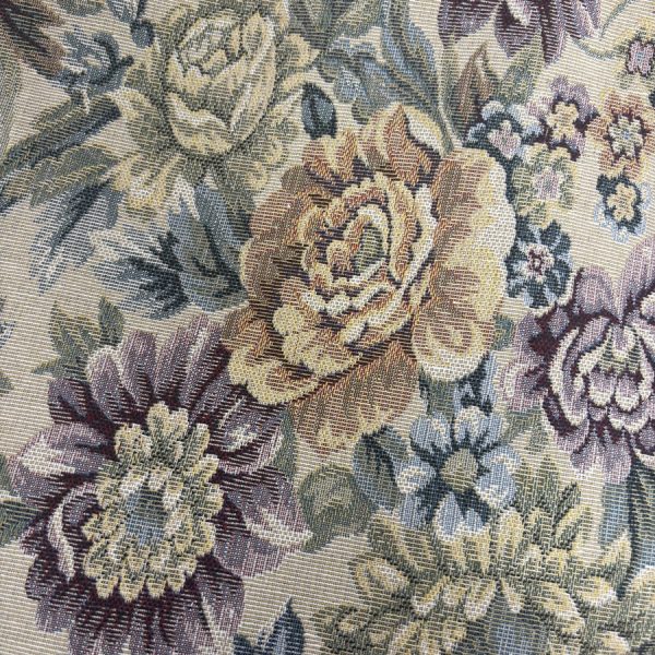Tissu tapisserie Jacquard tissé fleurs - Largeur 280 centimètres (1)