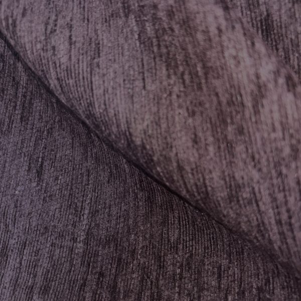 Tissu velours de coton chenillé prune - Largeur 280 centimètres (1)