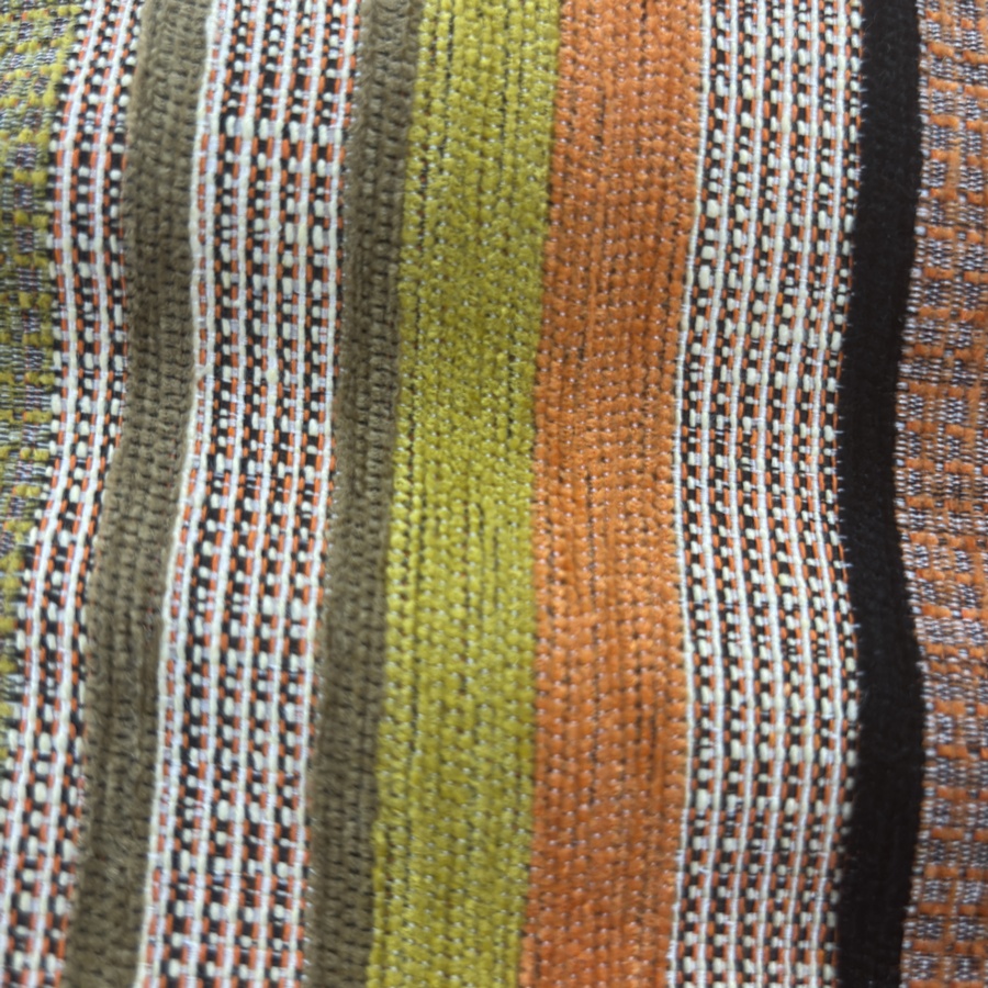 Tissu velours de coton chenillé souple à rayure multicolore - Largeur 280 centimètres (2) Tissu velours de coton chenillé souple à rayure multicolore - Largeur 280 centimètres (2)