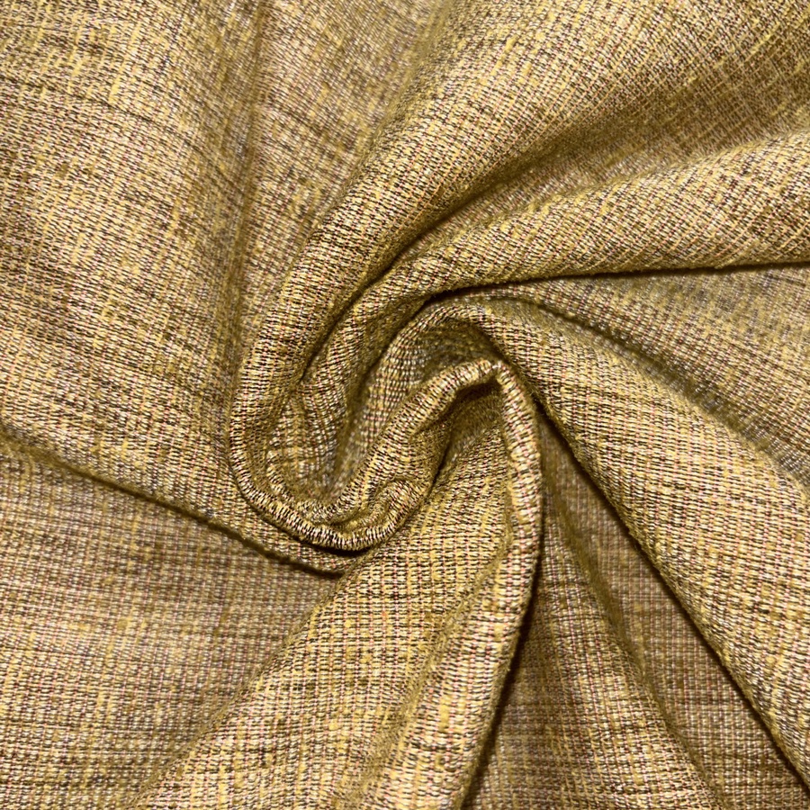 Tissu velours de coton chenillé souple jaune - Largeur 280 centimètres (3) Tissu velours de coton chenillé souple jaune - Largeur 280 centimètres (3)