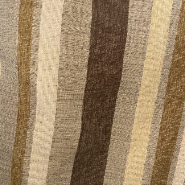 Tissu velours de coton chenillé souple taupe à rayure (1)