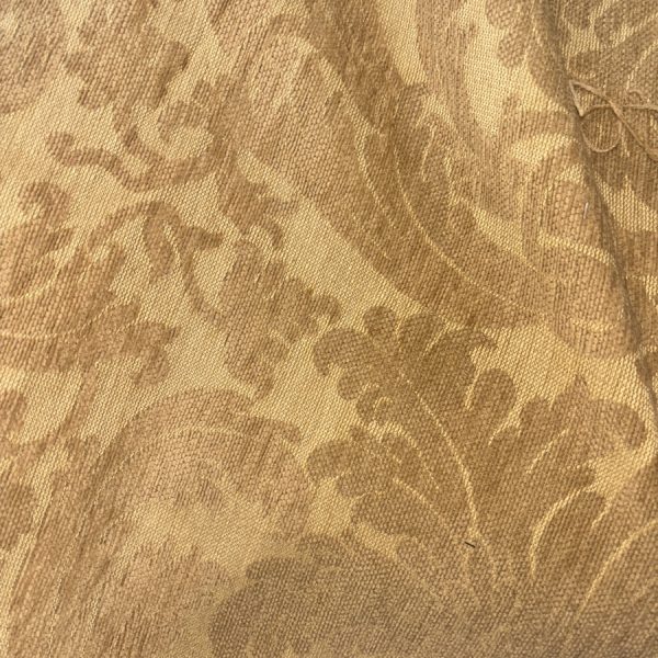 Tissu velours de coton imprimé baroque camel pour ameublement (1)