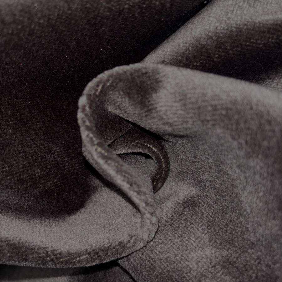 Tissu velours gris pour ameublement (2) Tissu velours gris pour ameublement (2)
