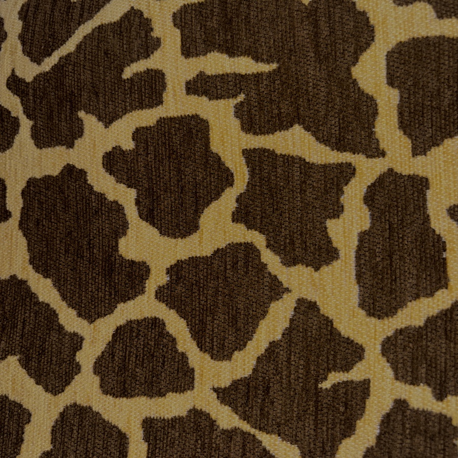 Tissu velours imprimé animalier jaune et marron - Largeur 280 centimètres (1) Tissu velours imprimé animalier jaune et marron - Largeur 280 centimètres (1)
