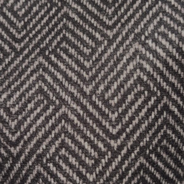 Tissu velours imprimé chevron marron et noir (1)
