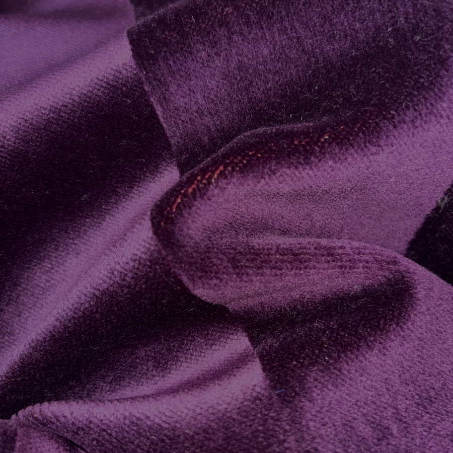 Tissu velours violet à rayure pour ameublement (3) Tissu velours violet à rayure pour ameublement (3)