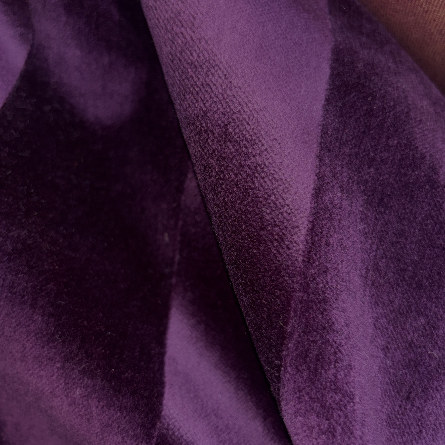 Tissu velours violet à rayure pour ameublement (4) Tissu velours violet à rayure pour ameublement (4)