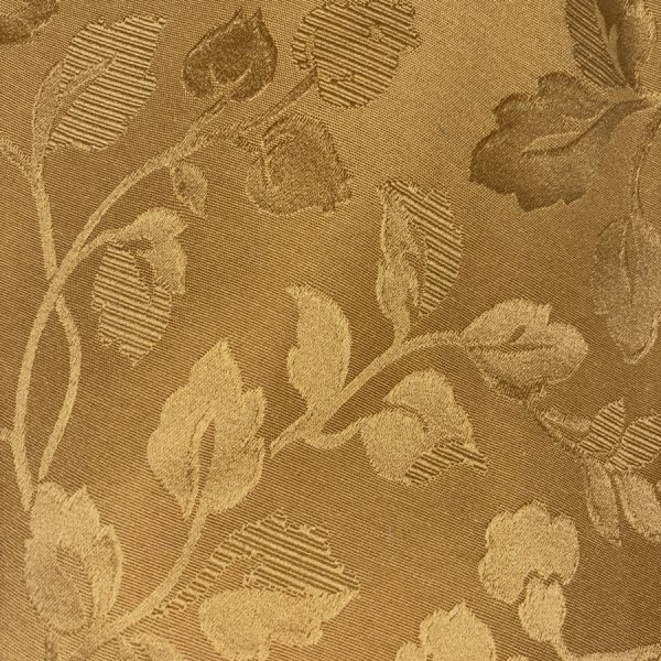 Tissu viscose et coton imprimé fleuri doré - Largeur 280 centimètres (1)
