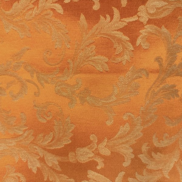 Toile de coton imprimé baroque - Largeur 335 centimètres - Orange (1)