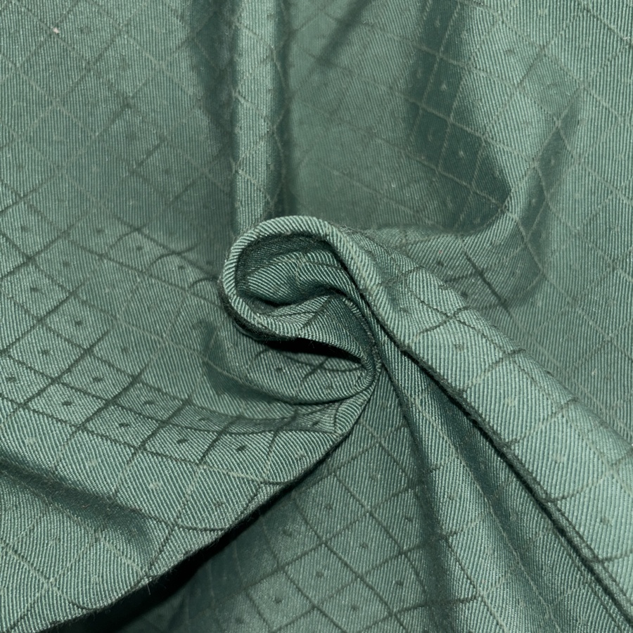 Toile de polyester réversible à carreaux vert sauge - Largeur 280 centimètres (2) Toile de polyester réversible à carreaux vert sauge - Largeur 280 centimètres (2)