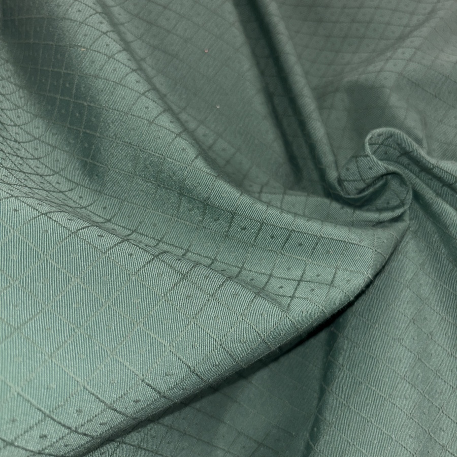 Toile de polyester réversible à carreaux vert sauge - Largeur 280 centimètres (3) Toile de polyester réversible à carreaux vert sauge - Largeur 280 centimètres (3)