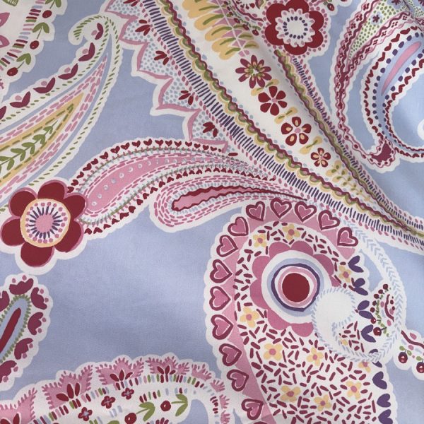 Tissu coton ciel imprimé fleuri moderne - Largeur 280 centimètres (1)