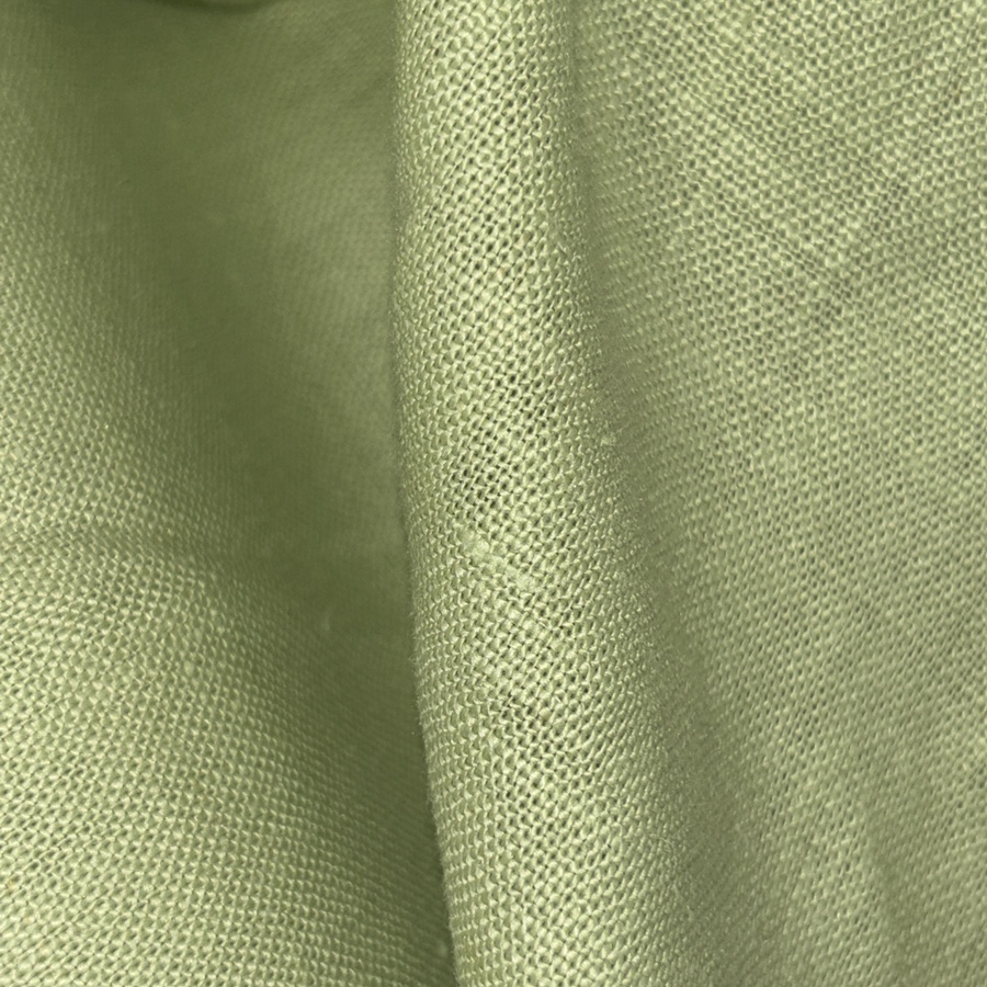 Tissu coton lin doux uni vert (4) Tissu coton lin doux uni vert (4)