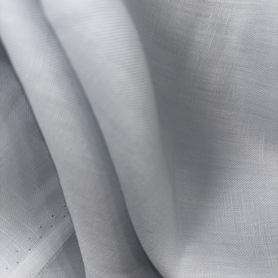 Tissu coton lin fin uni bleu ciel (3) Tissu coton lin fin uni bleu ciel (3)