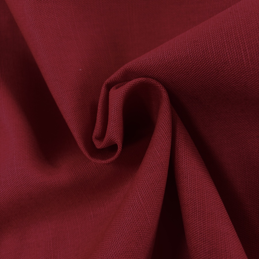Tissu coton lin uni rouge (2) Tissu coton lin uni rouge (2)