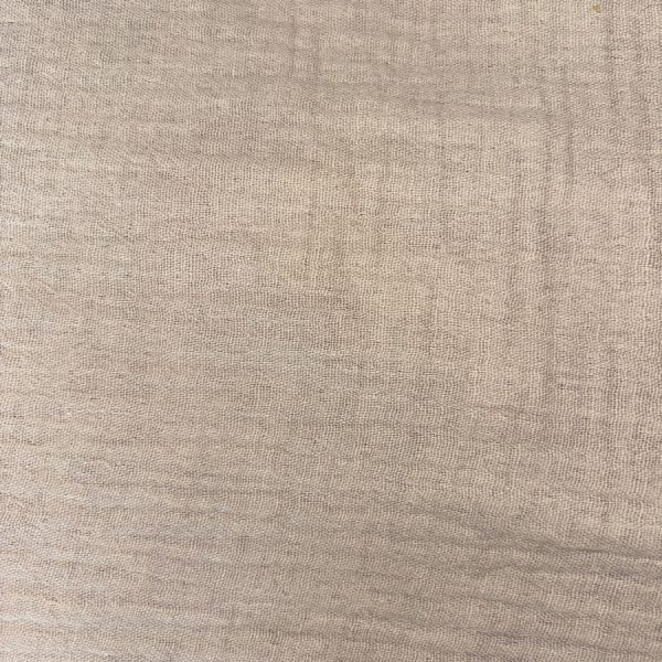 Tissu double gaze de coton uni Oeko-Tex - Beige (1)