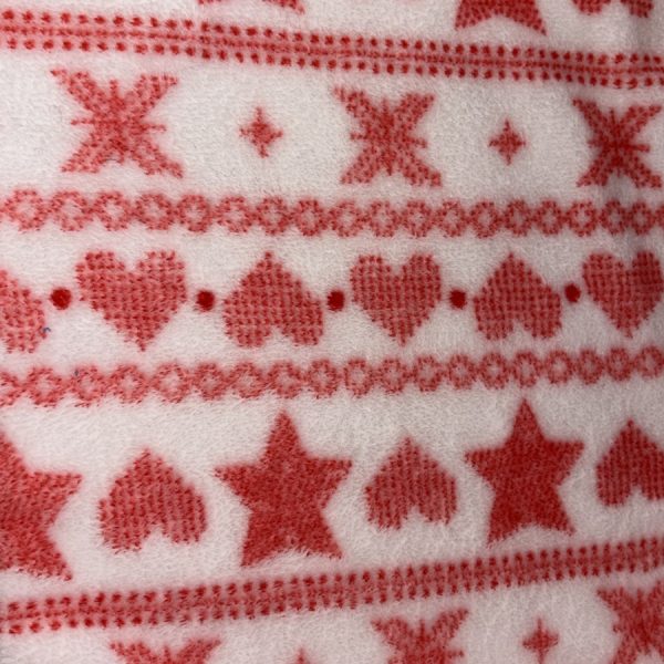 Tissu doudou moelleux en micropolaire corail imprimé de fête (1)
