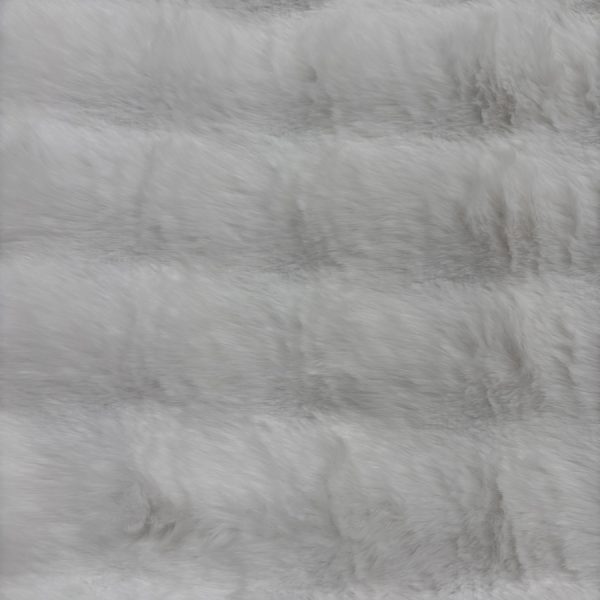 Tissu fausse fourrure poil mi-long côtelé – Blanc (1)