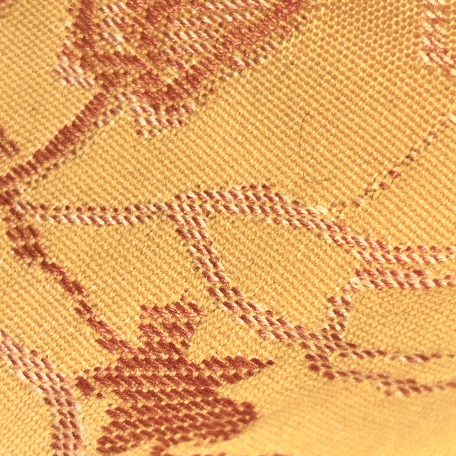 Tissu jacquard orange à motif fleuri (5) Tissu jacquard orange à motif fleuri (5)