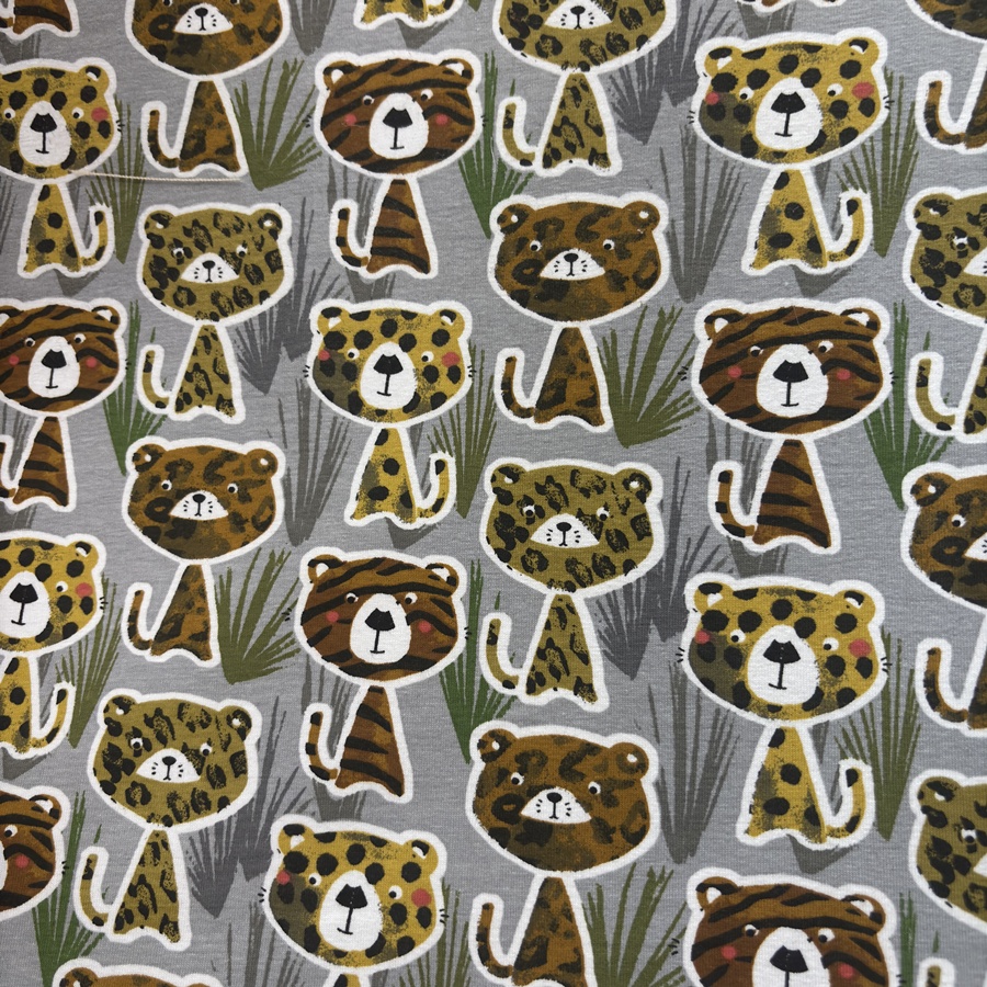 Tissu jersey de coton pour enfant imprimé animalier (1) Tissu jersey de coton pour enfant imprimé animalier (1)