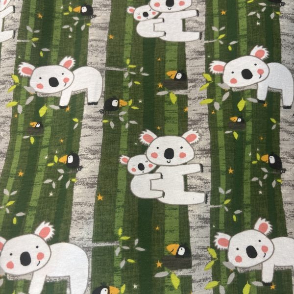 Tissu jersey de coton pour enfant imprimé koala (1)