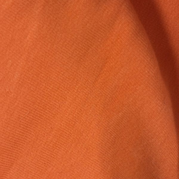 Tissu jersey de coton uni orange (1)