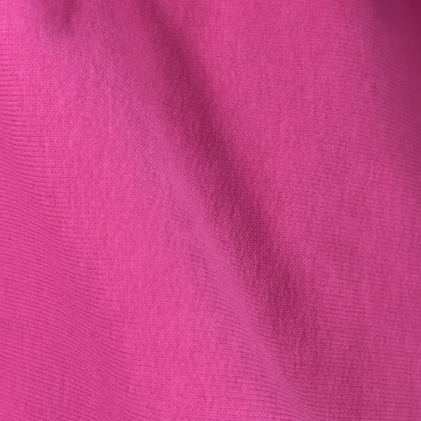 Tissu jersey de coton uni rose (1)