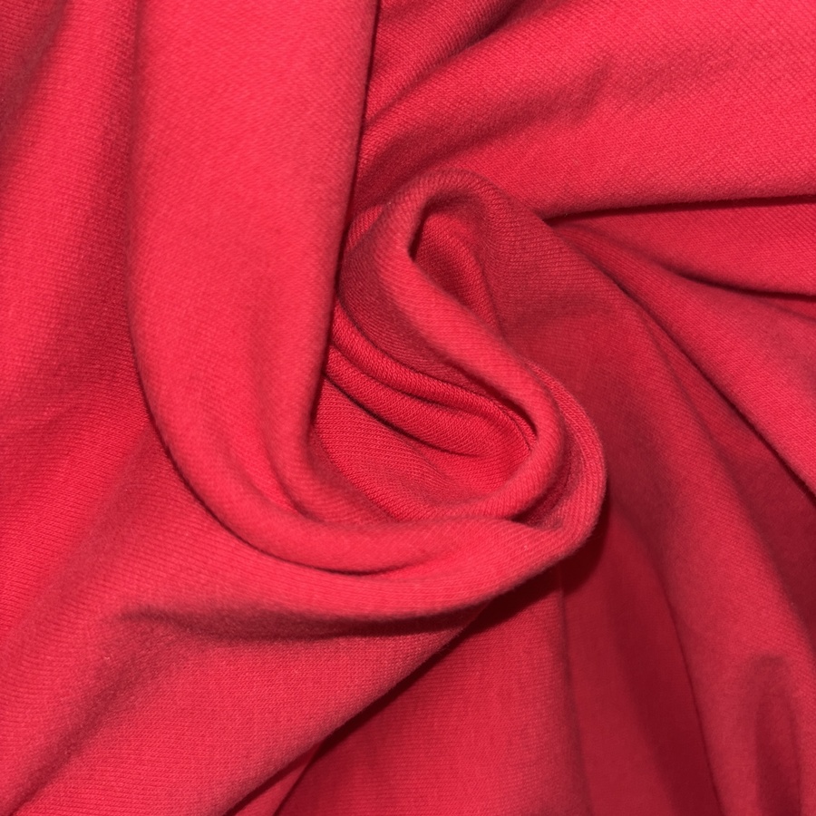Tissu jersey de coton uni rouge (2) Tissu jersey de coton uni rouge (2)