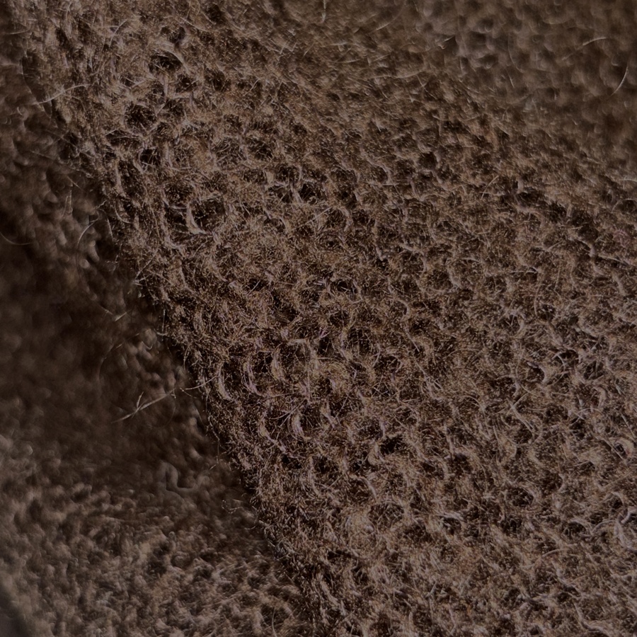Tissu maille nid d’abeille en laine marron (2) Tissu maille nid d’abeille en laine marron (2)