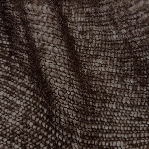 Tissu maille nid d’abeille en laine marron (1)