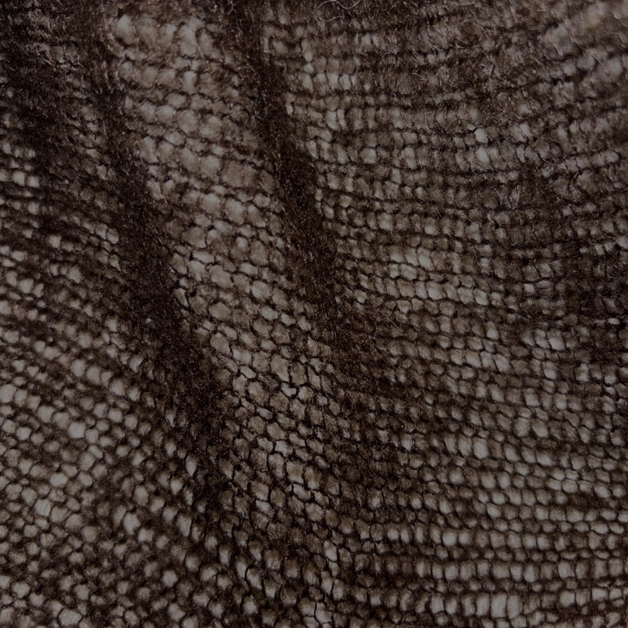Tissu maille nid d’abeille en laine marron (1) Tissu maille nid d’abeille en laine marron (1)