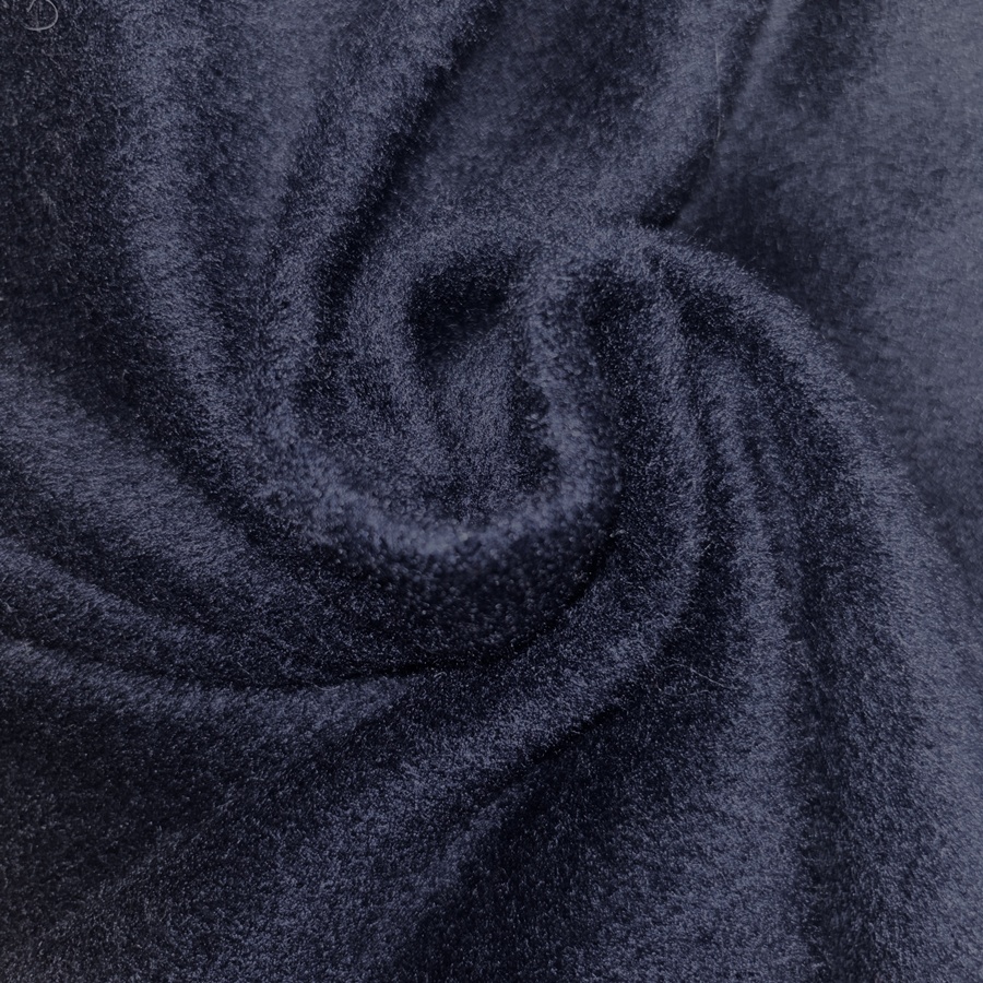 Tissu polyester poilu effet laine vison bleu (2) Tissu polyester poilu effet laine vison bleu (2)