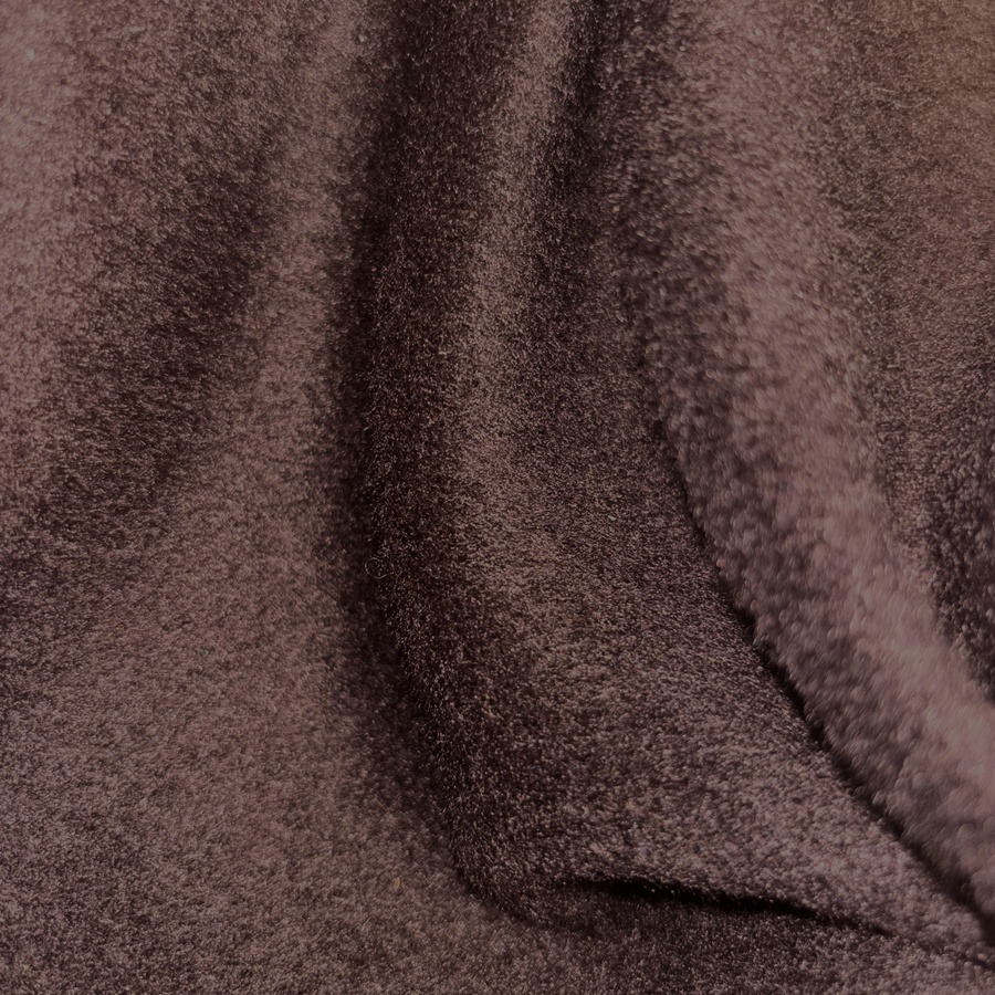 Tissu polyester poilu effet laine vison marron (4) Tissu polyester poilu effet laine vison marron (4)