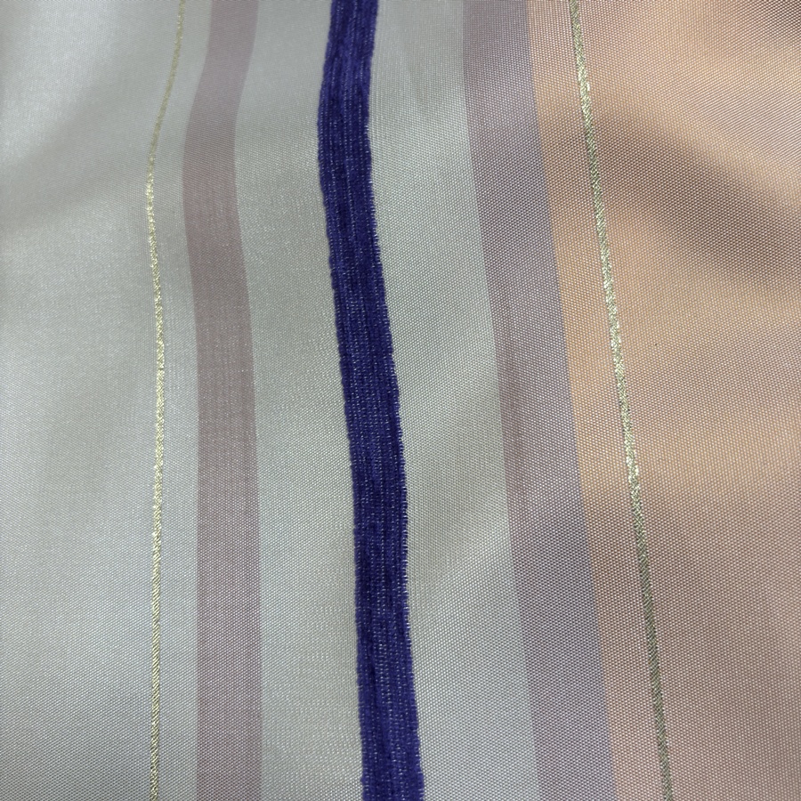 Tissu taffetas de satin à rayure velours et lurex doré - Largeur 280 centimètres (5) Tissu taffetas de satin à rayure velours et lurex doré - Largeur 280 centimètres (5)