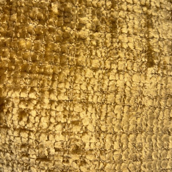 Tissu velours cocooning jaune safran - Martindale 50 000 tours (1)
